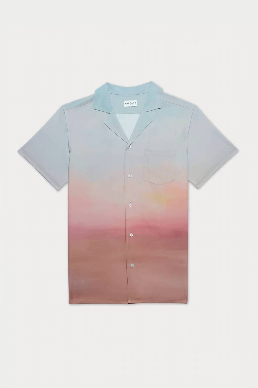 NEW MAVRANS men's sunset weekend shirt in blue